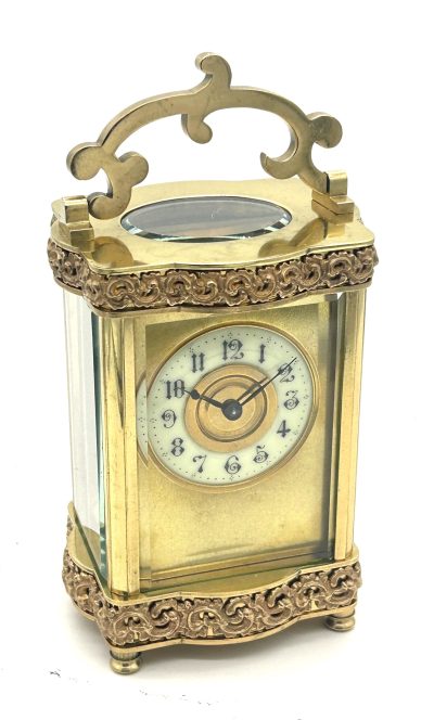 Fantastic Antique Serpentine Cased French 8 day Carriage clock– ca 1890 carriage clock Antique Clocks 10