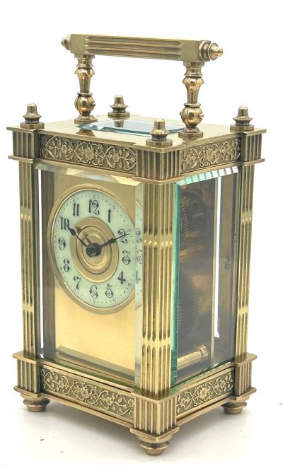 Fantastic Antique Edwardian French 8 day Carriage clock– ca 1900 carriage clock Antique Clocks 5