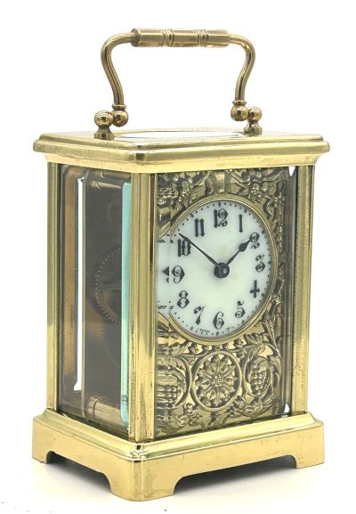 Stunning Antique French 8 day Carriage clock – ca 1900 carriage clock Antique Clocks 10