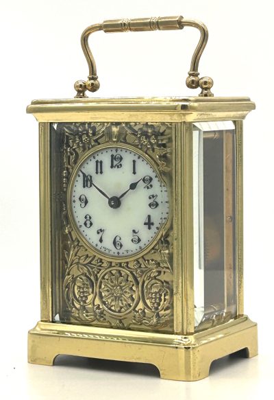 Stunning Antique French 8 day Carriage clock – ca 1900 carriage clock Antique Clocks 11