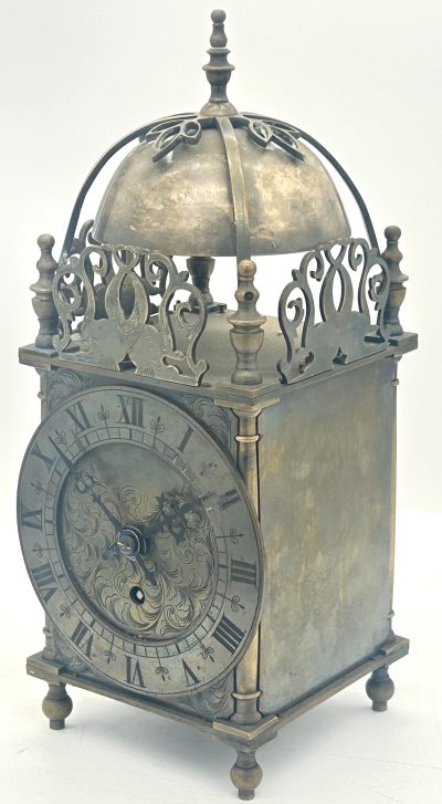 Wonderful English Style Brass Lantern Clock – ca1900 LANTERN CLOCK Antique Clocks 5