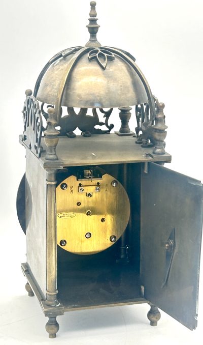 Wonderful English Style Brass Lantern Clock – ca1900 LANTERN CLOCK Antique Clocks 8