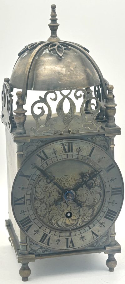 Wonderful English Style Brass Lantern Clock – ca1900 LANTERN CLOCK Antique Clocks 3