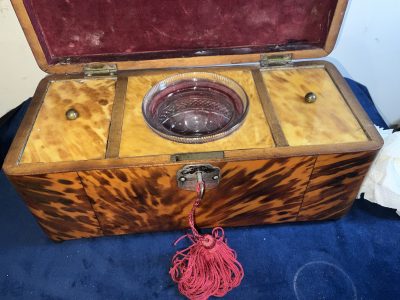 Tortoise Shell tea caddy Antique Boxes 9