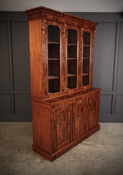 Superb Victorian Mahogany Glazed Bookcase bookcase Antique Bookcases 4