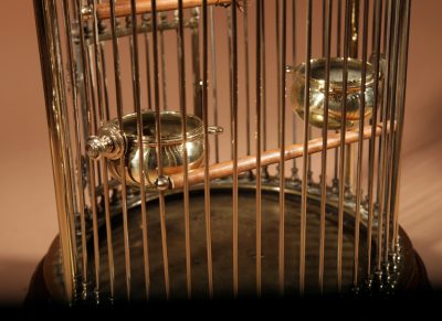 Impressive And Beautiful Walnut And Brass Birdcage Continental Circa 1920-40.  bird Antique Furniture 12