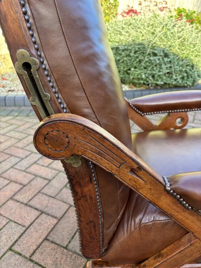 Charles Bevan Reclining Armchair 19th century Antique Chairs 15