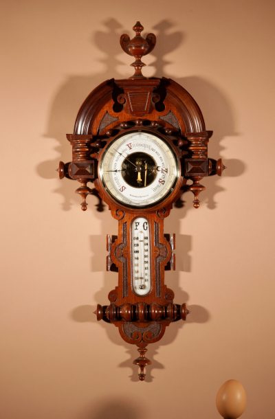 Very stylish Dutch William III Style Mahogany Barometer Thermometer Circa 1900. Antique Barometers 3