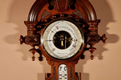 Very stylish Dutch William III Style Mahogany Barometer Thermometer Circa 1900. Antique Barometers 4