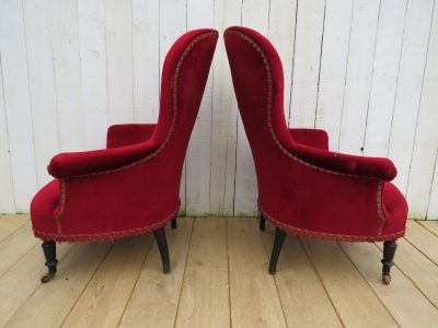 Pair Of Antique French Napoleon III Armchairs armchairs Antique Chairs 7