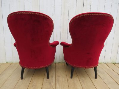 Pair Of Antique French Napoleon III Armchairs armchairs Antique Chairs 8