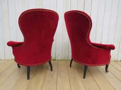 Pair Of Antique French Napoleon III Armchairs armchairs Antique Chairs 5