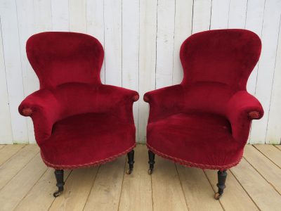 Pair Of Antique French Napoleon III Armchairs armchairs Antique Chairs 10