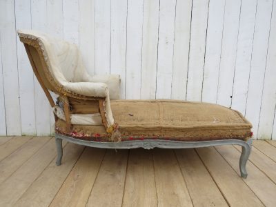 Antique French Napoleon III Daybed Chaise Longue Antique Beds 4