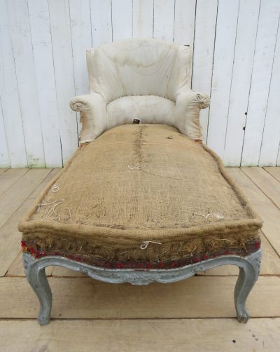 Antique French Napoleon III Daybed Chaise Longue Antique Beds 8