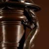 A French Original Patinated White Metal Table Lamp In The Chinese Taste. - Image 8