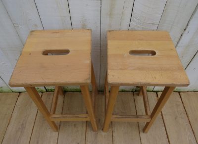 Tall Pair Of Vintage Bar Stools Antique Stools 4