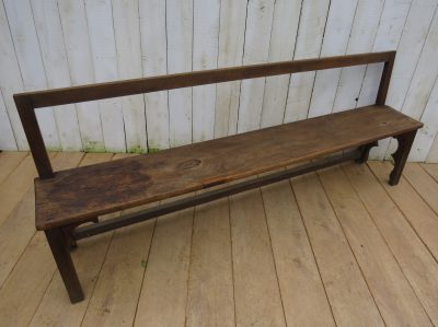 Antique French Oak Hall Bench - Image 5