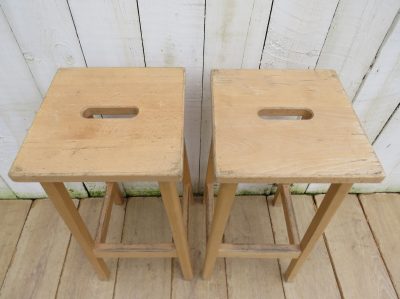 Tall Pair Of Vintage Bar Stools Antique Stools 4