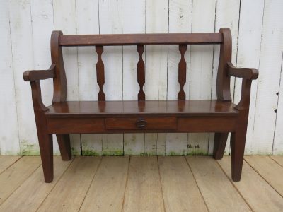 Antique French Oak Hall Bench Antique Benches 4