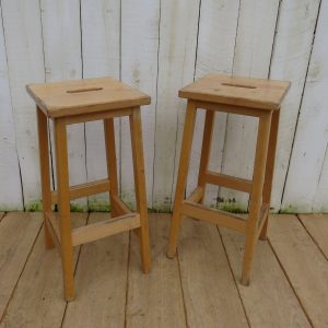 Tall Pair Of Vintage Bar Stools Antique Stools