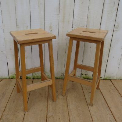 Tall Pair Of Vintage Bar Stools Antique Stools 3