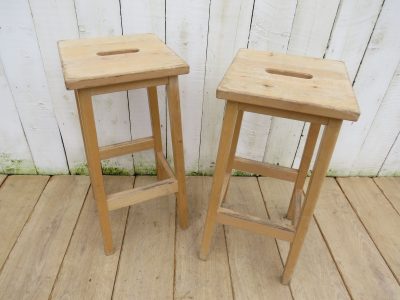 Tall Pair Of Vintage Bar Stools Antique Stools 8