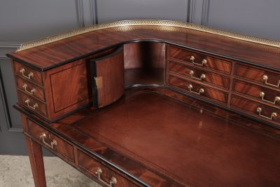 Magnificent Inlaid Mahogany Carlton House Writing Desk Antique desk Antique Desks 20