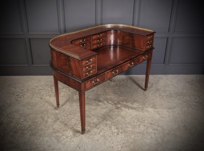 Magnificent Inlaid Mahogany Carlton House Writing Desk Antique desk Antique Desks 3