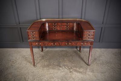 Magnificent Inlaid Mahogany Carlton House Writing Desk Antique desk Antique Desks 9