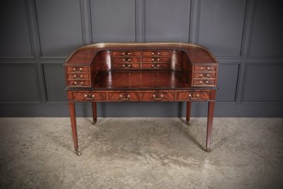 Magnificent Inlaid Mahogany Carlton House Writing Desk Antique desk Antique Desks 10