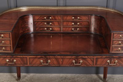 Magnificent Inlaid Mahogany Carlton House Writing Desk Antique desk Antique Desks 11