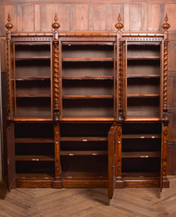 Victoria Oak Barley Twist Bookcase SAI2427 Antique Bookcases 48