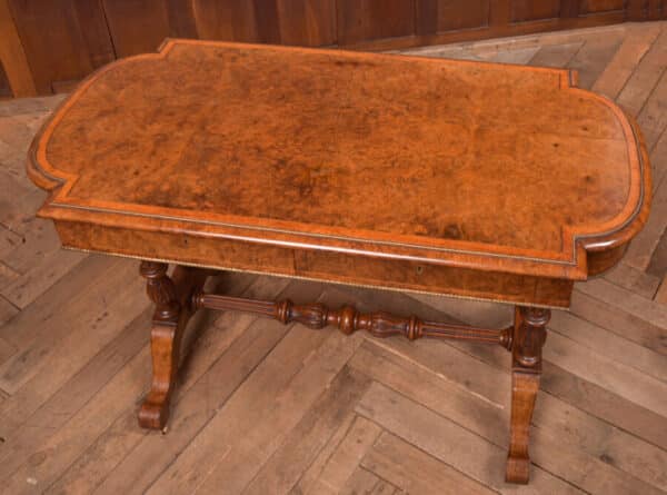 Victorian Burr Walnut Library Table SAI2403 Antique Tables 8