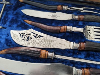 Sheffield Victorian carving knife set absolutely stunning Antique Knives 4