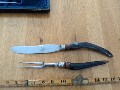 Sheffield Victorian carving knife set absolutely stunning Antique Knives 7