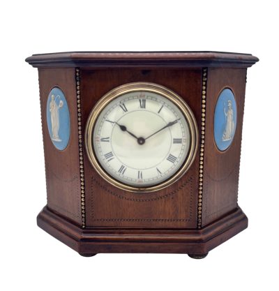 Fabulous Mahogany Case with Wedgwood porcelain 8 day Mantel clock Mantel Clock Antique Clocks 3