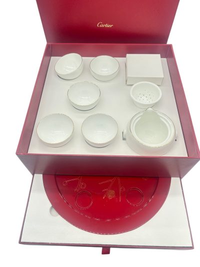 Vintage porcelain Cartier Tea set – Set of 5 – made in japan – new in box tea set Antique Collectibles 3