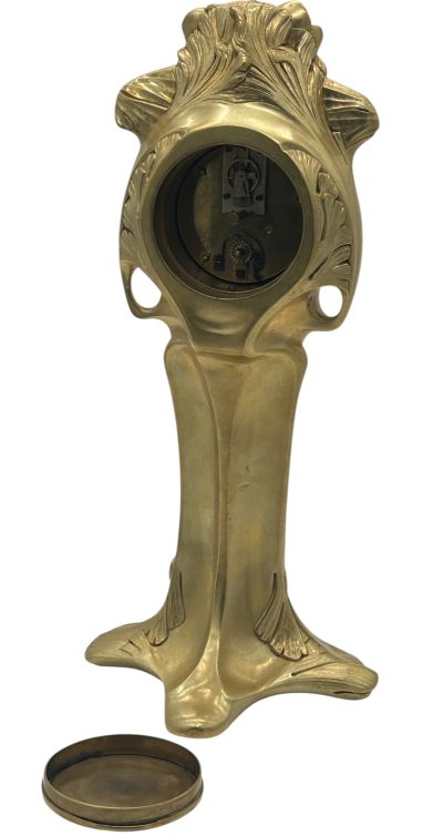 Stunning Antique W.M.F Influence Art nouveau Bronze Ormolu Figural Mantel  Clock ca1900 - Image 4