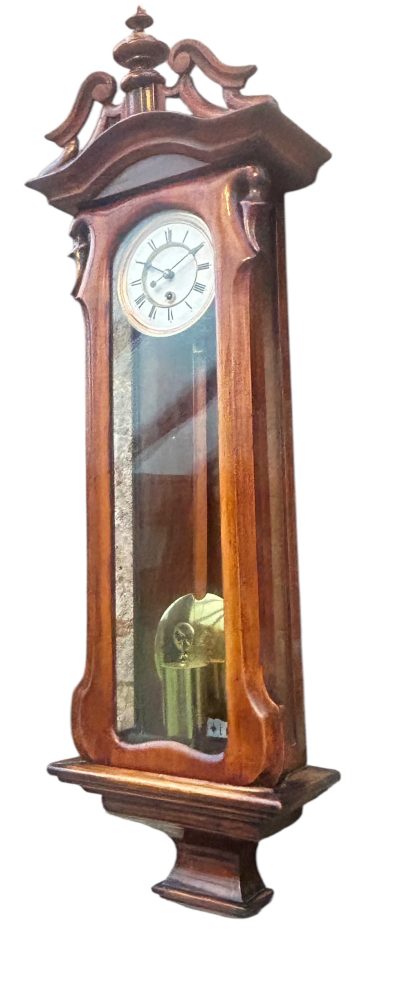 Fabulous Walnut Case Mini Vienna Regulator Wall clock – ca 1880 vienna wall clock Antique Clocks 8