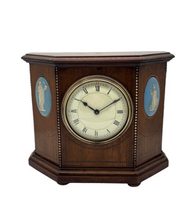 Fabulous Mahogany Case with Wedgwood porcelain 8 day Mantel clock Mantel Clock Antique Clocks 6