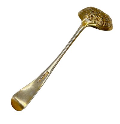 Victorian Silver Gilt Sifter Spoon/ladle – London – ca 1898 Caddy Spoon Antique Silver 5