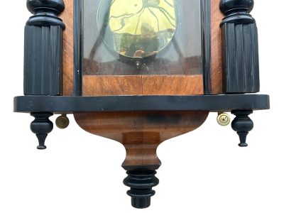 Fabulous Antique Victorian Twin Weight Vienna Regulator Walnut & Ebonized case vienna wall clock Antique Clocks 6