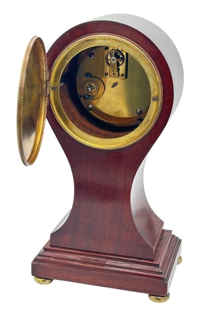 Awesome Edwardian balloon shaped mantel clock – ca 1905 French mantel clock Antique Clocks 7