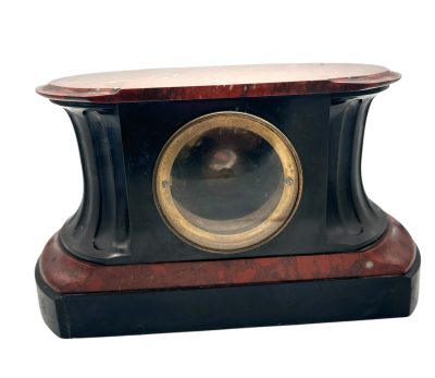 Stunning Rouge Marble & Slate 8 day Mantel clock – Ca 1870 Mantel Clock Antique Clocks 8