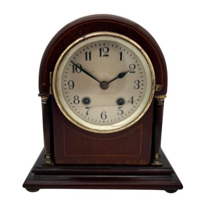 Lovely Edwardian 8 day Arched Top Mantel clock – ca 1905 Mantel Clock Antique Clocks 3