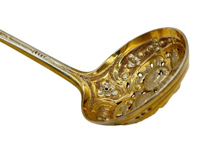 Victorian Silver Gilt Sifter Spoon/ladle – London – ca 1898 Caddy Spoon Antique Silver 6