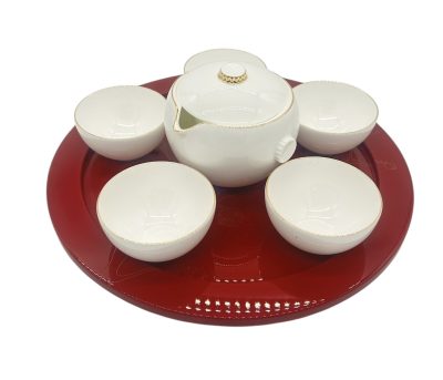 Vintage porcelain Cartier Tea set – Set of 5 – made in japan – new in box tea set Antique Collectibles 7