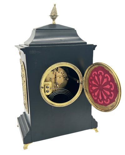 Fabulous Antique Ebonized Case Bracket Mantel clock – ca1890 French mantel clock Antique Clocks 8