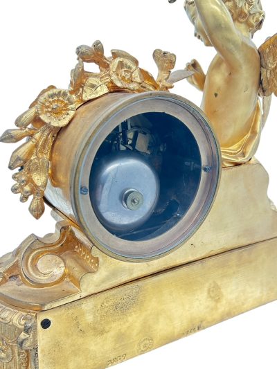 Exquisite Antique French Ormolu Cherub Figural Mantel sevres clock – ca 1860 French ormolo mantel clock Antique Clocks 7